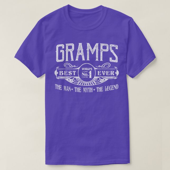 Mens Personalisiert Gramps Best No  T-Shirt (Design vorne)