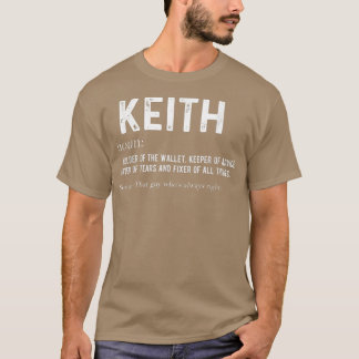 Mens Personalisiert Keith Vater Noun Firstname Fat T-Shirt