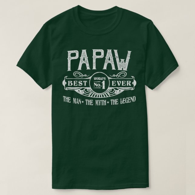 Mens Personalisiert Papaw Best No  T-Shirt (Design vorne)