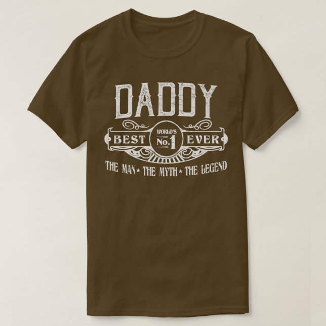 Mens Personalized Daddy Best No  T-Shirt (Design vorne)