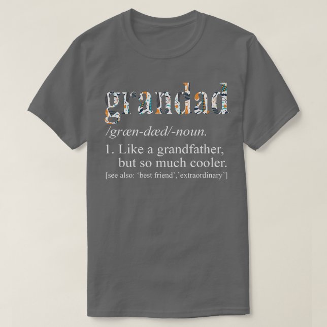 Mens Personalized Tie Die Cool Grandad Like a Gran T-Shirt (Design vorne)