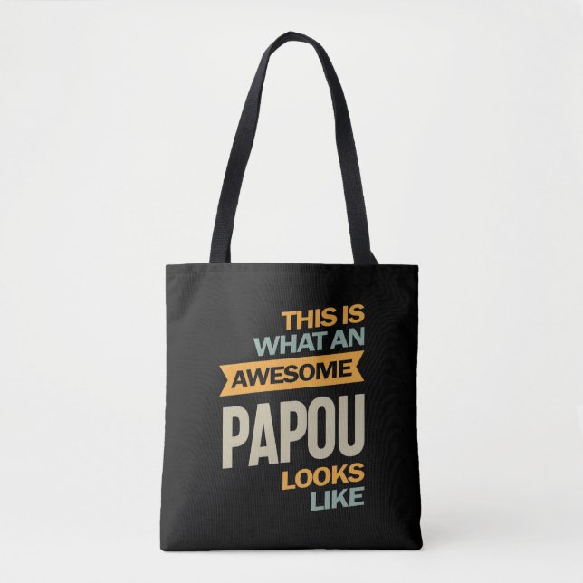 Mens Phantastisch Papou sieht aus wie - Father Gif Tasche (Vorderseite)