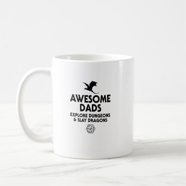 Mens Phantastische Vater erkunden Dungeons und töt Kaffeetasse (Links)