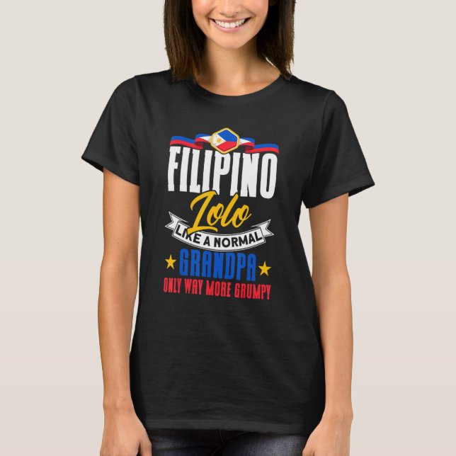 Mens Philippine Filipino Lolo Grandpa Pinoy F T-Shirt (Vorderseite)