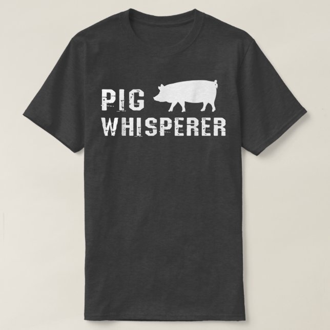 Mens Pig Whisperer Piggery Business Farming Meat L T-Shirt (Design vorne)
