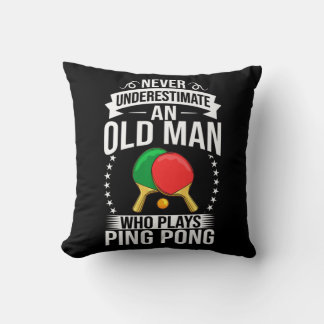 Mens Ping Pong Table Tennis Player Balls Paddle Ga Kissen