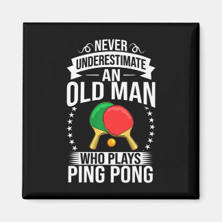 Mens Ping Pong Table Tennis Player Balls Paddle Ga Magnet