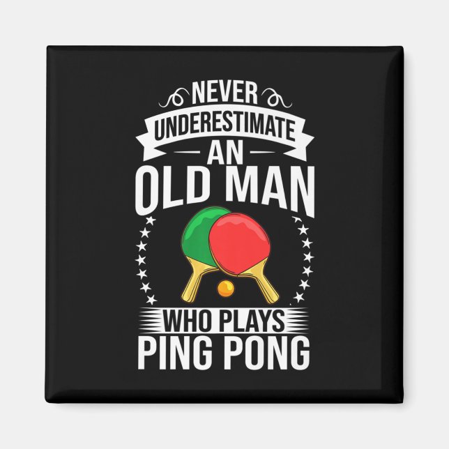 Mens Ping Pong Table Tennis Player Balls Paddle Ga Magnet (Vorne)