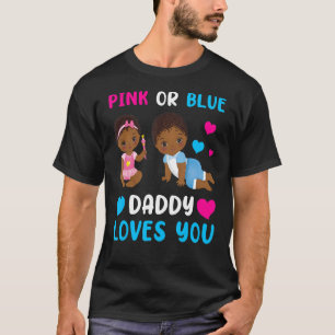 Mens Pink oder Blue Daddy Lieben Sie Papa zu Gen. T-Shirt