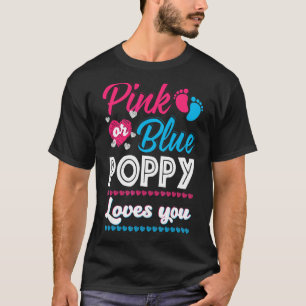 Mens Pink oder Blue Poppy Lieben Sie Geschlecht of T-Shirt