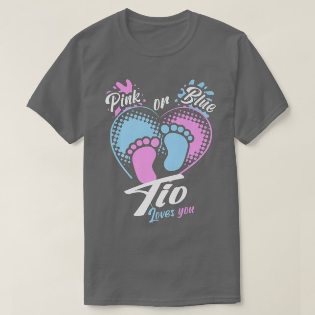 Mens Pink oder Blue Tio Lieben Sie Geschlecht zeig T-Shirt (Design vorne)