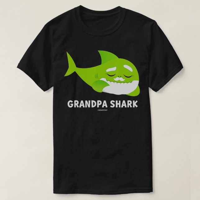 Mens Pinkfong Grandpa Shark Offiziell  T-Shirt (Design vorne)
