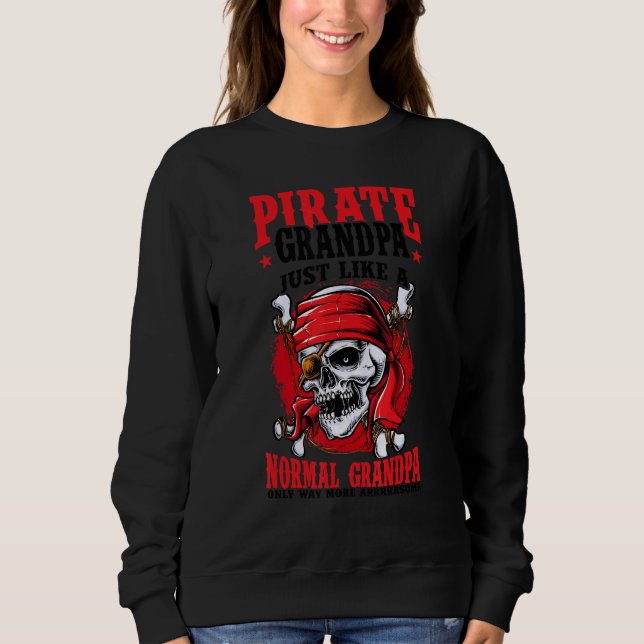 Mens Pirate Grandpa Piratenflagge Freebooter 1 Sweatshirt (Vorderseite)
