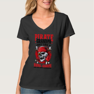Mens Pirate Grandpa Piratenflagge Freebooter 1 T-Shirt