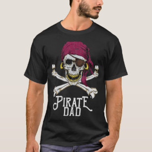 Mens Pirate Vater Piratenflagge Crossbones Skull H T-Shirt
