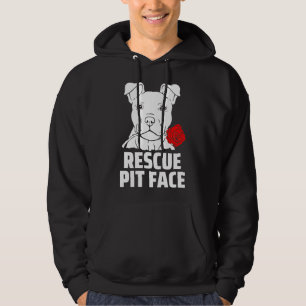 Mens Pitbull Rescue Pit Face Funny Niedlich Pitbul Hoodie