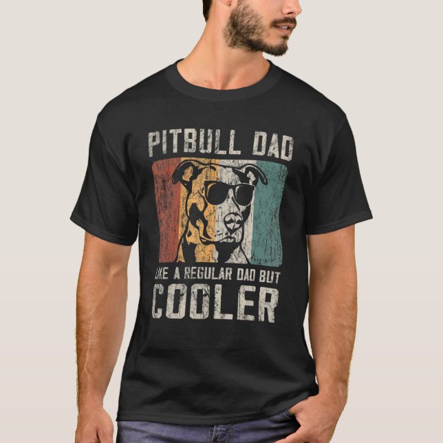 Mens Pitbull Vater wie ein regelmäßiger Vater, abe T-Shirt (Vorderseite)