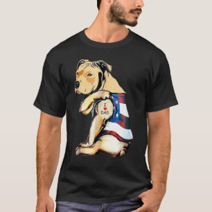 Mens Pitbulls Dog Tattoo I Lieben Vater T-Shirt