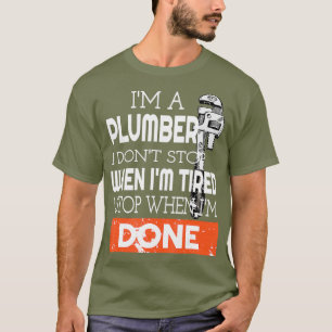 Mens Plumber Cool Funny Plumber Tools Gift T-Shirt