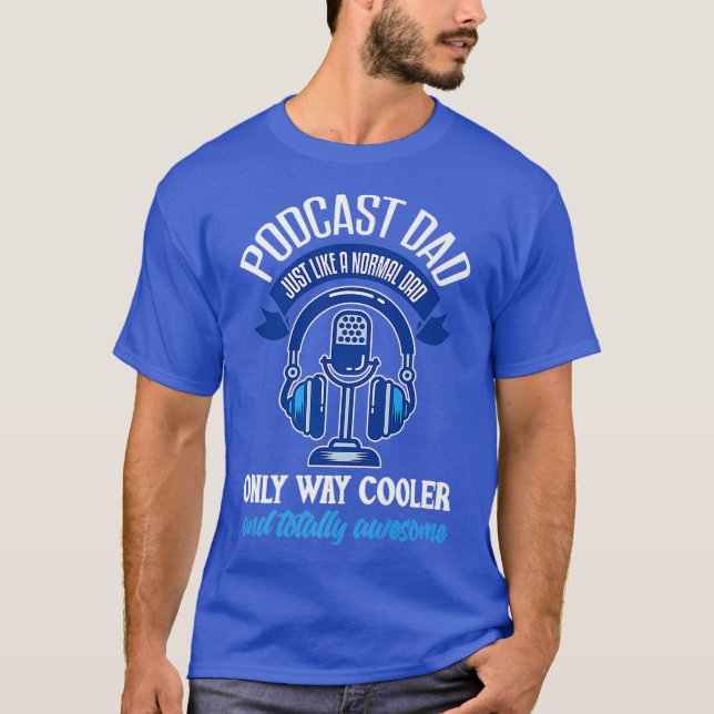 Mens Podcast Vater Funny Podcaster Vater Podcast T-Shirt (Vorderseite)