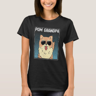 Mens Pom Grandpa Dog Eigentümer Spitz 1 T-Shirt