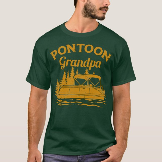 Mens Pontoon Boat Kapitän T-Shirt (Vorderseite)