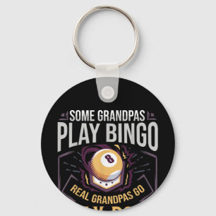 Mens Pool Billiard Gift Opa 8 Ball Player Schlüsselanhänger