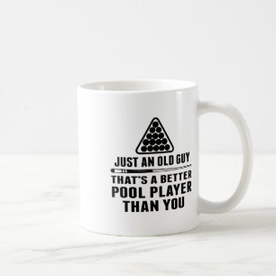 Mens Pool Player Shirt in Billard nur ein Ol Kaffeetasse