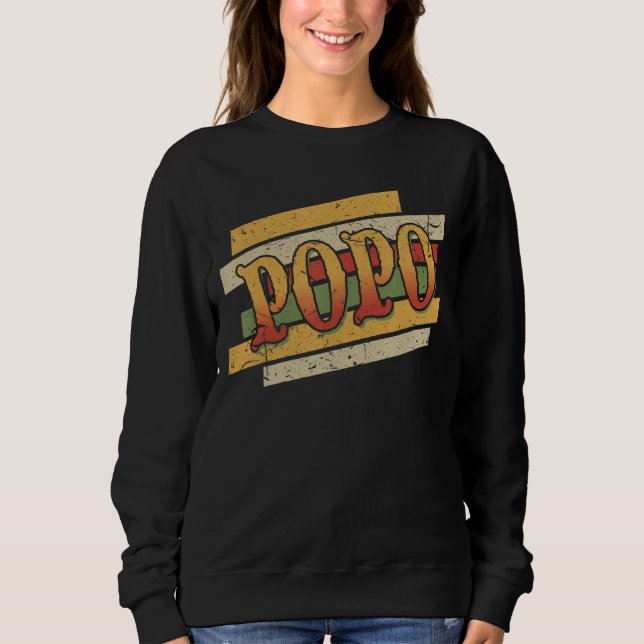 Mens Popo Retro Vintag Stepdad Stepfather Sweatshirt (Vorderseite)