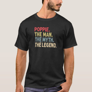Mens Poppie der Mann der Mythos der legendäre Groß T-Shirt