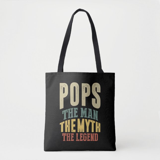 Mens Pops Der Mensch Myth Legend Vater Geschenk Tasche (Vorderseite)