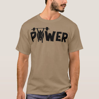 Mens POWER Gym Fitness Workout Bodybuilding Motiva T-Shirt