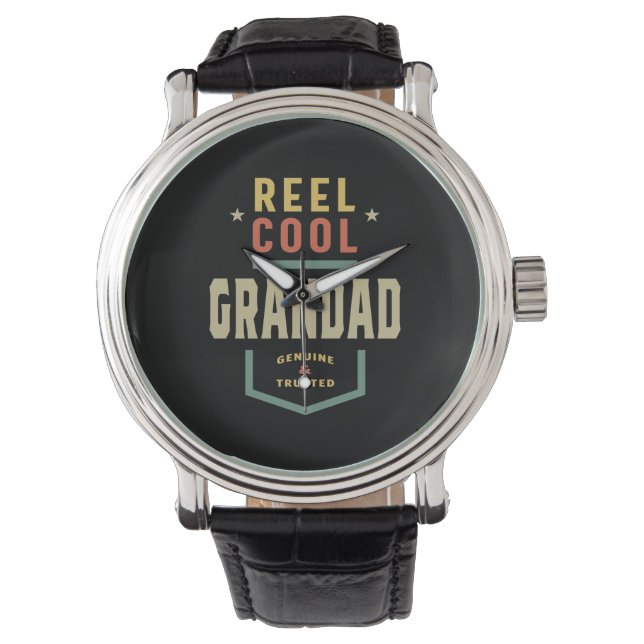 Mens Product Reel Cool Grandad Fishing-Geschenk Armbanduhr (Vorderseite)