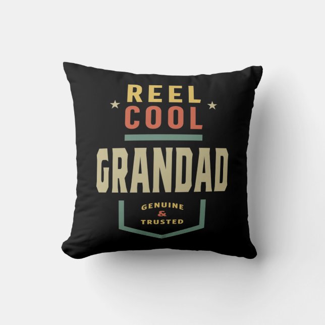 Mens Product Reel Cool Grandad Fishing-Geschenk Kissen (Vorderseite)