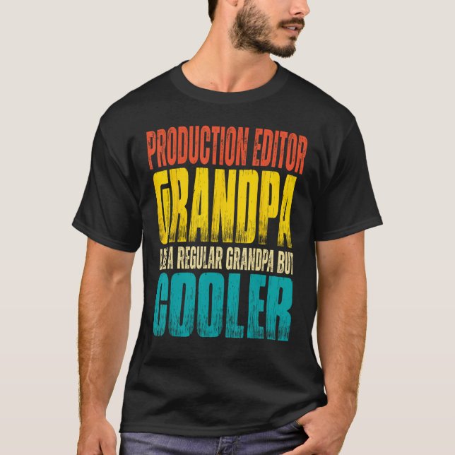 Mens Production Editor Grandpa Like a Regular Gran T-Shirt (Vorderseite)