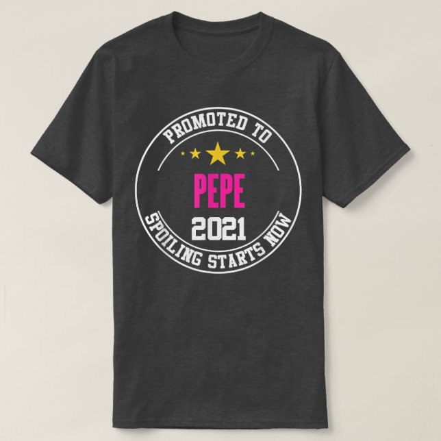 Mens Promoted to Pepe, neue Großvater Ankündigung T-Shirt (Design vorne)