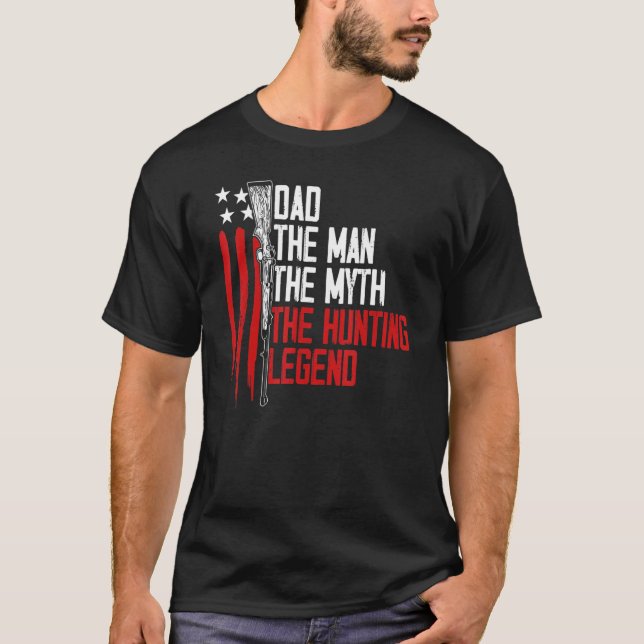 Mens Proud Dada Vater Der Jagdlegende 4. Juli T-Shirt (Vorderseite)