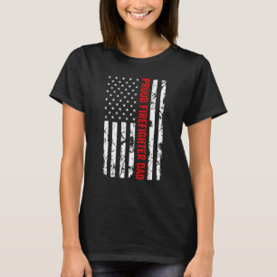 Mens Proud Firefighter Vater Feuerwehr Tr T-Shirt