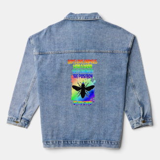 Mens Proud Gay Boys Pride LGBTQ Gay Beekeeper Rai Jeansjacke