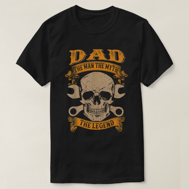 Mens Proud Mechanic Schädelbekleidung T-Shirt (Design vorne)