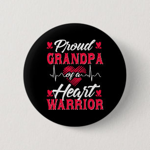 Mens Proud Opa eines Herzkriegers KD-Auszeichnunge Button