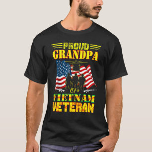 Mens Proud Opa eines vietnamesischen Veteranen-Mil T-Shirt