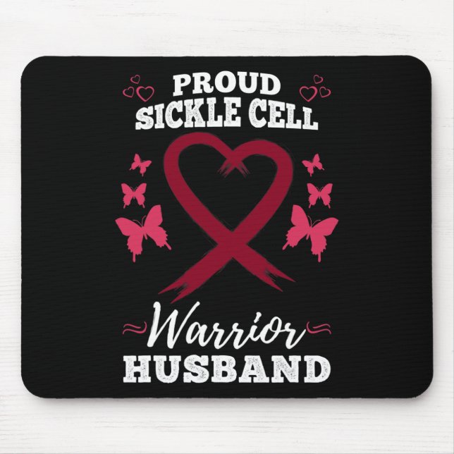 Mens Proud Sickle Cell Warrior Handband Sickle Cel Mousepad (Vorne)