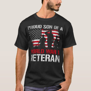 Mens Proud Sohn des 2. Weltkriegs Veteran - Militä T-Shirt
