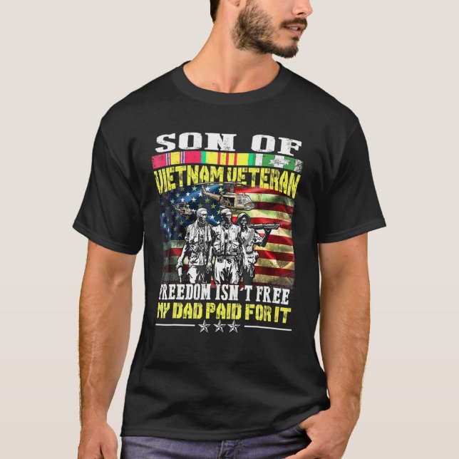Mens Proud Sohn des vietnamesischen Veteranen-Vate T-Shirt (Vorderseite)