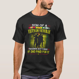 Mens Proud Sohn von Vietnam Veteran Vater Freedom  T-Shirt