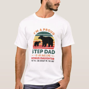 Mens Proud Step Vater einer Phantastischen Bonusto T-Shirt