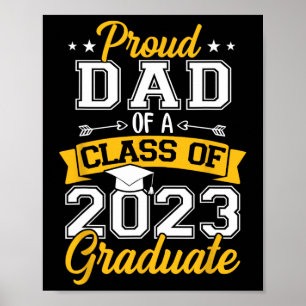 Mens Proud-Vater einer Klasse von 2023 Hochschulab Poster