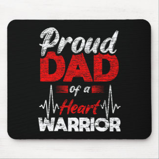 Mens Proud Vater eines Herzkriegers Mousepad