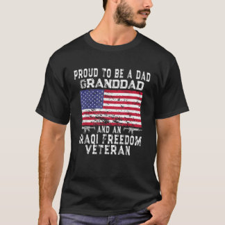 Mens Proud Vater Granddad Irakischer Freiheitsvete T-Shirt